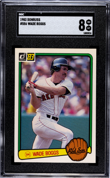 Wade Boggs 1983 Donruss Rookie Card (RC) #586- SGC Graded 8 NM-MT (Boston Red Sox/HOF)
