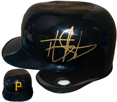 Tony Sanchez signed Pittsburgh Pirates Riddell Mini Batting Helmet imperfect- COA