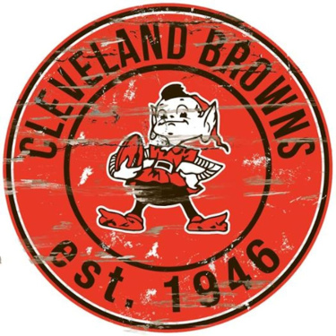 Cleveland Browns NFL 23.5" Distressed Round Fan Creations Sign - NEW