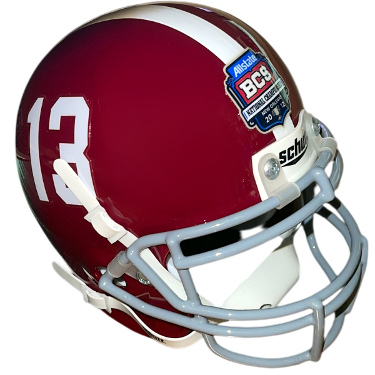 2012 Alabama Crimson Tide Schutt Authentic Mini Helmet #13 Allstate BCS Championship Edition