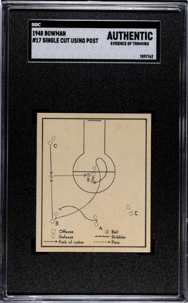 1948 Bowman Single Cut Using Post Card #17- SGC Slabbed Authentic (Evidence of Trimming)