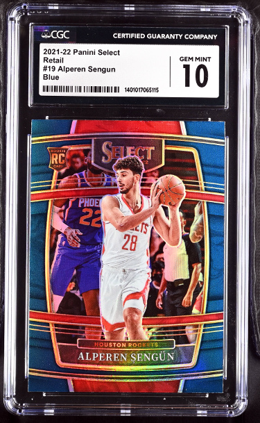 Alperen Sengun 2021-22 Panini Select Retail Blue Prizm Rookie Card (RC) #19- CGC Graded 10 Gem Mint (Houston Rockets)