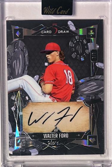 Walter Ford signed 2024 Wild Card 5 Card Draw Auto Card #5CDM-WFA- 1/1 (Seattle Mariners/Factory Sealed)