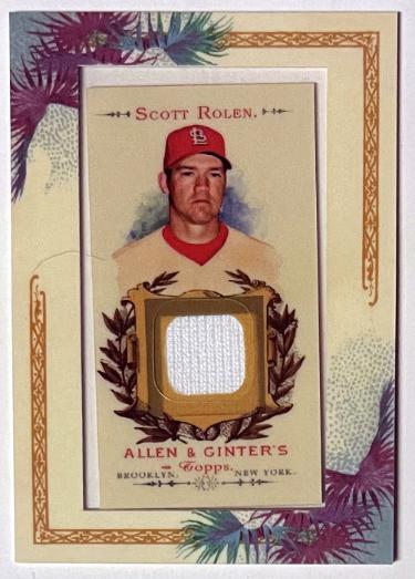 Scott Rolen 2007 Topps Allen & Ginter Relic Game Used Jersey Card # AGR-SR1 (St. Louis Cardinals)