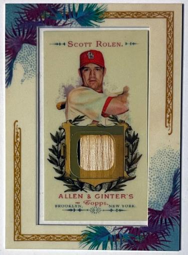 Scott Rolen 2007 Topps Allen & Ginter Game Used Bat Mini Framed Card #AGR-SR2 (St. Louis Cardinals)