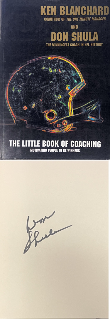 Don Shula signed 2001 The Little Book of Coaching: Motivating People to Be Winners Hardcover Book- COA
