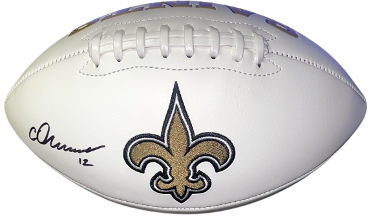 Chris Olave signed New Orleans Saints NFL Logo Football #12- Beckett Witnessed #2W272216
