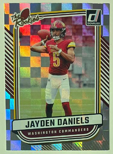 Jayden Daniels 2024 Panini Donruss The Rookies Card (RC) #TR-37 (Washington Commanders)