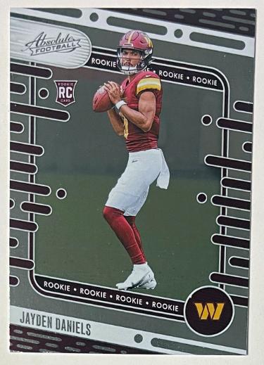 Jayden Daniels 2024 Panini Absolute Rookie Card (RC) #102 (Washington Commanders)
