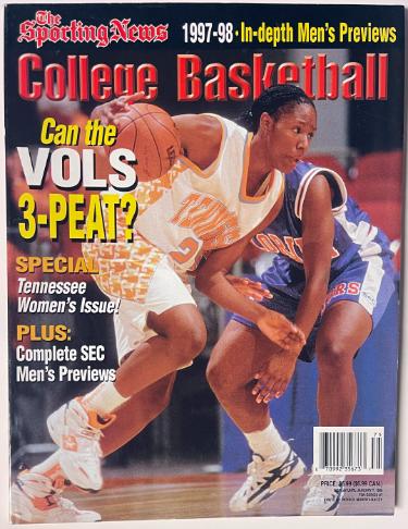 1997-98 Sporting News College Basketball Magazine- Tennessee Lady Vols 3 Peat?