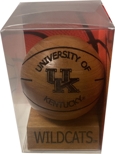 Kentucky Wildcats Grid Works Inc. Laser Engraved Maplewood Mini Basketball- NEW