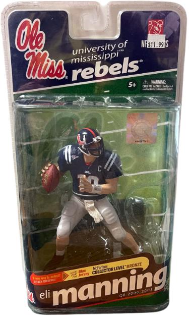 Eli Manning NCAA Ole Miss Rebels 2010 McFarlane Toys Action Figure Series 2- Blue Jersey