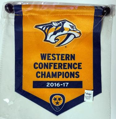 Nashville Predators 2016-17 Western Conference Champions Arena Giveaway Mini Banner NHL Hockey