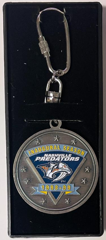 Nashville Predators 1998-99 Inaugural Season Keychain w/ Case