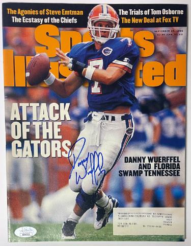 Danny Wuerffel signed Florida Gators Sports Illustrated Full Magazine 9/25/1995- JSA #EE60311 (Heisman)