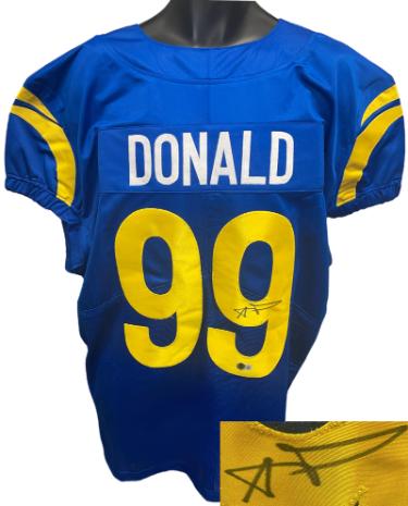 Aaron Donald signed Los Angeles Custom Stitched Pro Style Football Jersey- Beckett Witnessed #1W440337