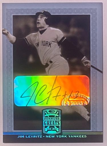 Jim Leyritz signed 2005 Donruss Greats Authentic Signatures Auto Card #41 (New York Yankees)