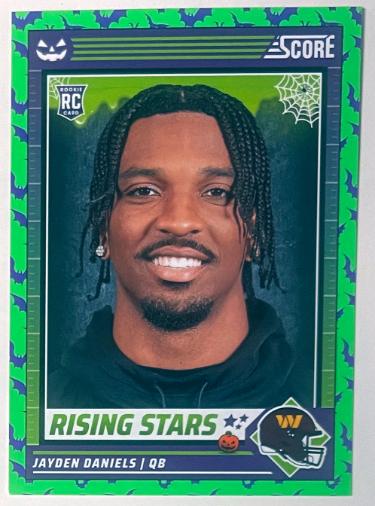 Jayden Daniels 2024 Panini Score-A-Treat Rising Stars Green Bats Card (RC) #26 (Washington Commanders)