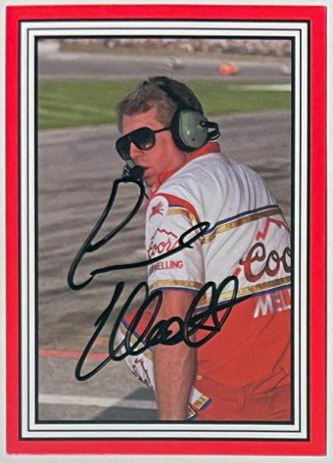 Bill Elliott signed 1991 Maxx The Elliott Team NASCAR On Card Auto- COA