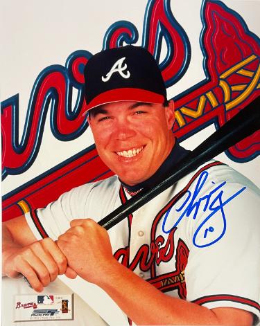 Chipper Jones signed Atlanta Braves MLB Licensed 8x10 Photo #10- Tuff Stuff COA/Show Ticket