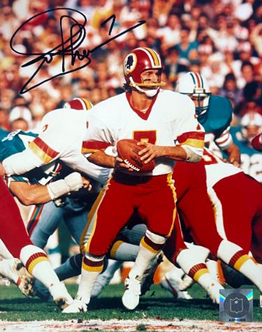 Joe Theismann signed Washington NFL Licensed 8x10 Photo #7- Tuff Stuff COA/Show Ticket