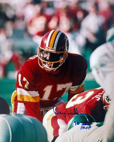 Doug Williams signed Washington 8x10 Photo #17 SB XXII MVP imperfect- Tuff Stuff COA/Show Ticket