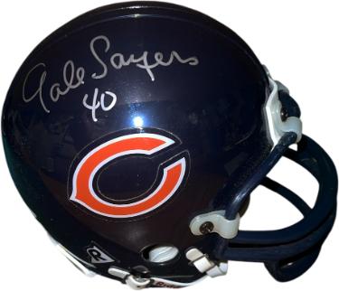 Gale Sayers signed Chicago Bears Riddell TB Rep NFL Mini Helmet #40- Sports World Collectibles #A28335/COA (HOF)