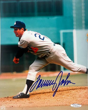 Tommy John signed Los Angeles Dodgers MLB Licensed 8x10 Photo- Sports World Collectibles #A48500/COA