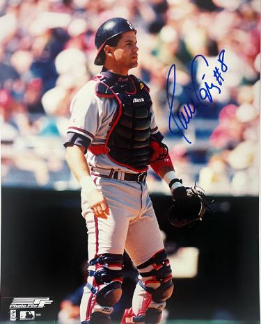 Javy Lopez signed Atlanta Braves MLB Licensed 8x10 Photo #8- Tuff Stuff COA/Show Ticket