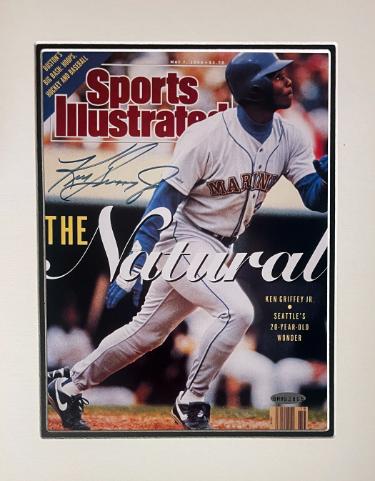 Ken Griffey, Jr signed May 7, 1990 Sports Illustrated Magazine The Natural Cover 8x10 imperfect Matted- Upper Deck Hologram
