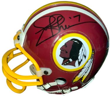 Joe Theismann signed Washington Riddell TB Rep NFL Mini Helmet #7- COA