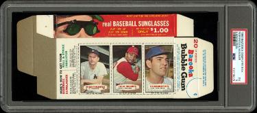 1966 Bazooka Complete Box Mickey Mantle #7/Leon Wagner #8/Ed Kranepool #9-20 Piece- PSA Graded 5 EX