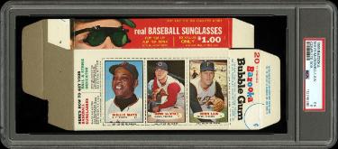 1966 Bazooka Complete Box Willie Mays/Vern Law/Sammy McDowell- PSA Graded 5 EX