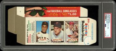 1966 Bazooka Complete Box Juan Marichal #10/ Harmon Killebrew #11/ Johnny Callison #12-20 Piece- PSA Graded 5 EX