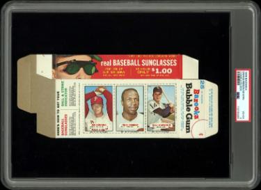 1966 Bazooka Complete Box Jim Bunning #31/ Frank Robinson #32/ Bill Skowron #33-25 Piece- PSA Graded 4 VG-EX