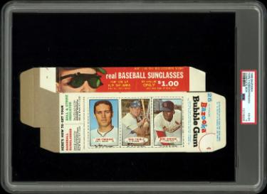 1966 Bazooka Complete Box Jim Fregosi #19/Ron Fairly #20/Bob Gibson #21-25 Piece- PSA Graded 4 VG-EX