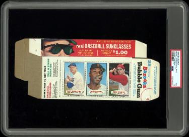 1966 Bazooka Complete Box Roy McMillan #13/Willie McCovey #14/Rocky Colavito #15- 25 Pieces- PSA Graded 3 VG
