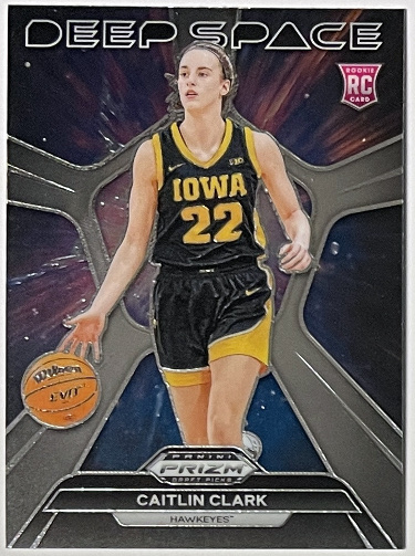 Caitlin Clark 2024 Panini Prizm Draft Picks Deep Space Rookie Card (RC) #8 (Iowa/Indiana Fever)