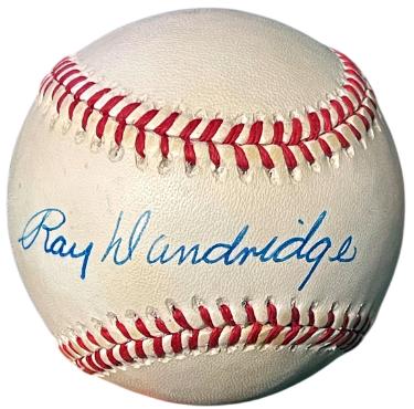 Ray Dandridge signed ROAL Rawlings Official American League Baseball very minor tone- COA (Millers/Cubans)