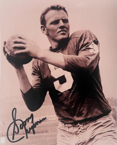 Sonny Jurgensen signed Washington Vintage NFL Licensed 8x10 Photo- Tuff Stuff, Show Promoter LOA/Original Show Ticket