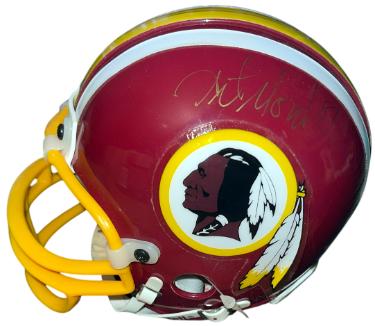 Art Monk signed Washington Riddell TB Rep NFL Mini Helmet #81- Double D Promotions COA/Show Ticket/Photo
