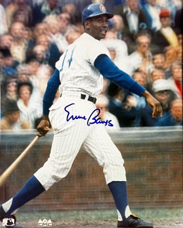 Ernie Banks signed Chicago Cubs MLB Licensed 8x10 Photo- Ernie White Promotions COA