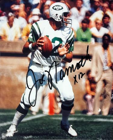 Joe Namath signed New York Jets NFL Licensed 8x10 Photo X12- Tuff Stuff COA/Photos (HOF)