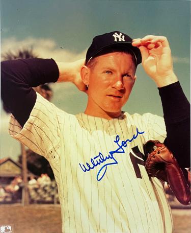 Whitey Ford signed New York Yankees MLB Licensed 8x10 Photo- Tuff Stuff Show COA (HOF/WS MVP/CY)