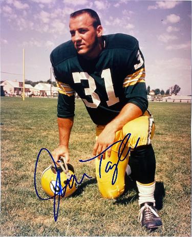 Jim Taylor signed Green Bay Packers 8x10 Photo imperfect- COA (HOF/4 X NFL Champ)