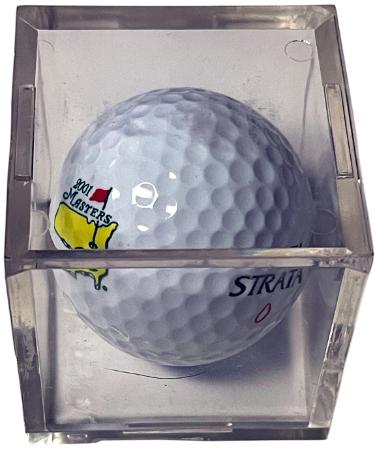 2001 Masters Logo Strata PGA Golf Ball w/Acrylic Case  New (Tiger Woods Winner)