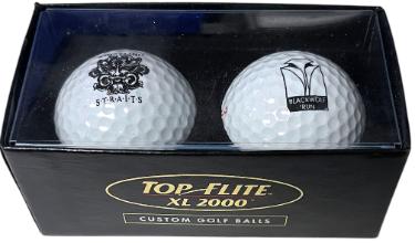 TOP FLITE XL 2000 Whistling Straits/Blackwolf Run Golf Ball Set of 2 w/Box- NEW