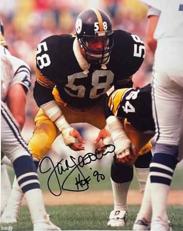Jack Lambert signed Pittsburgh Steelers NFL Licensed 8x10 Photo HOF 90 imperfect- Tuff Stuff COA