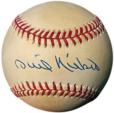 Phil Niekro signed RONL Official National League Baseball toned- COA (Atlanta Braves/HOF)