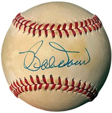 Bobby Doerr signed ROAL Official Rawlings American League Baseball toned- COA (Boston Red Sox/HOF)